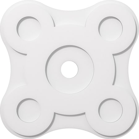 Ekena Millwork Luna Architectural Grade PVC Contemporary Ceiling Medallion, 24"OD x 3"ID x 8 1/4"C x 1"P CMP24LA-03000
